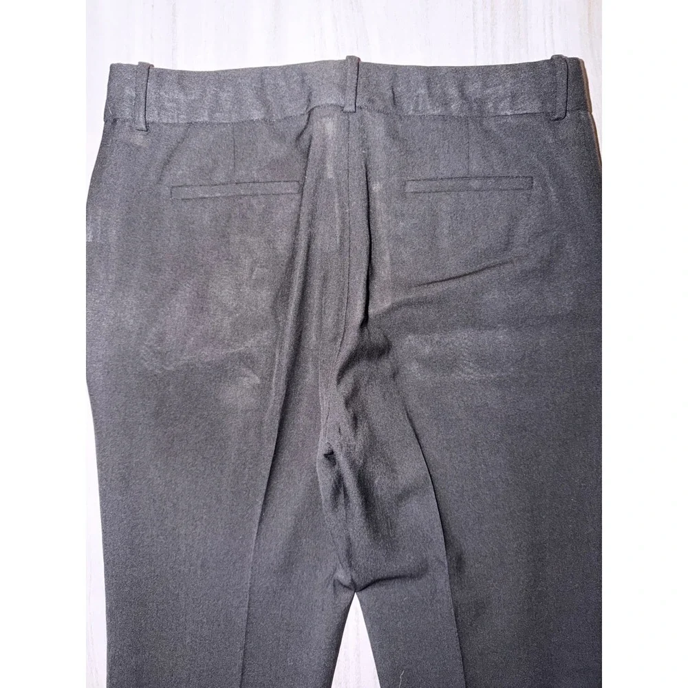 J.Crew Womens Black Tollegno 1900 Italian Wool Straight Leg Dress Pants 8 A10